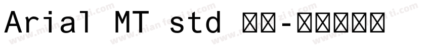 Arial MT std 粗体字体转换
